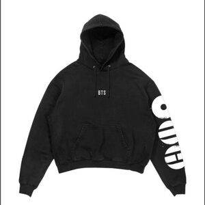 BTS Black Graphic Sleeve Hoodie